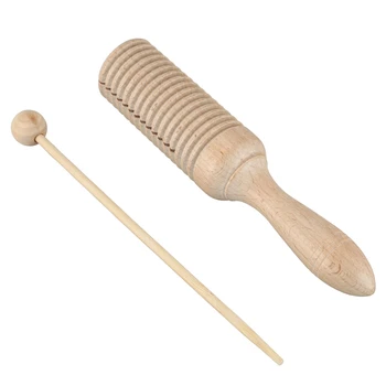 

Kid Children Musical Toy Wooden Crow Sounder Percussion Instrument