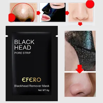 

Efero 1PC Blackhead Remover Nose Mask Face Care Pore Strip Black Mask Peeling Acne Treatment Black Peel Off Masks TSLM1