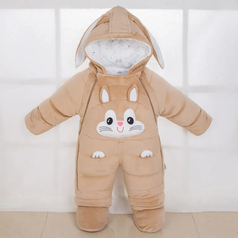30 degrees cold Winter warm Baby girl Clothes New born Style Baby Rompers Baby Boys Jumpsuits cute Cartoon Infant Overalls