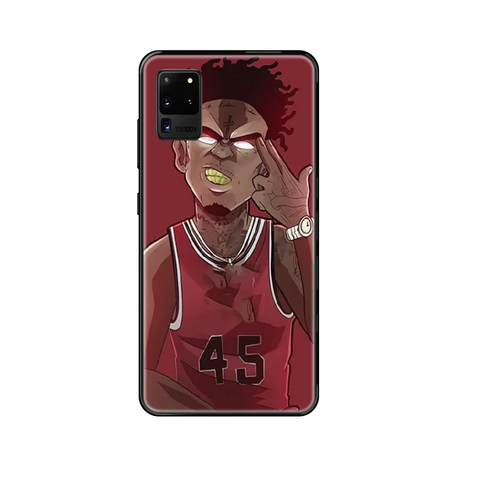 Rapper kodak black Phone case For Samsung Galaxy S 3 4 5 6 7 8 9 10 Plus Lite Edge black soft shell luxury cell cover fashion