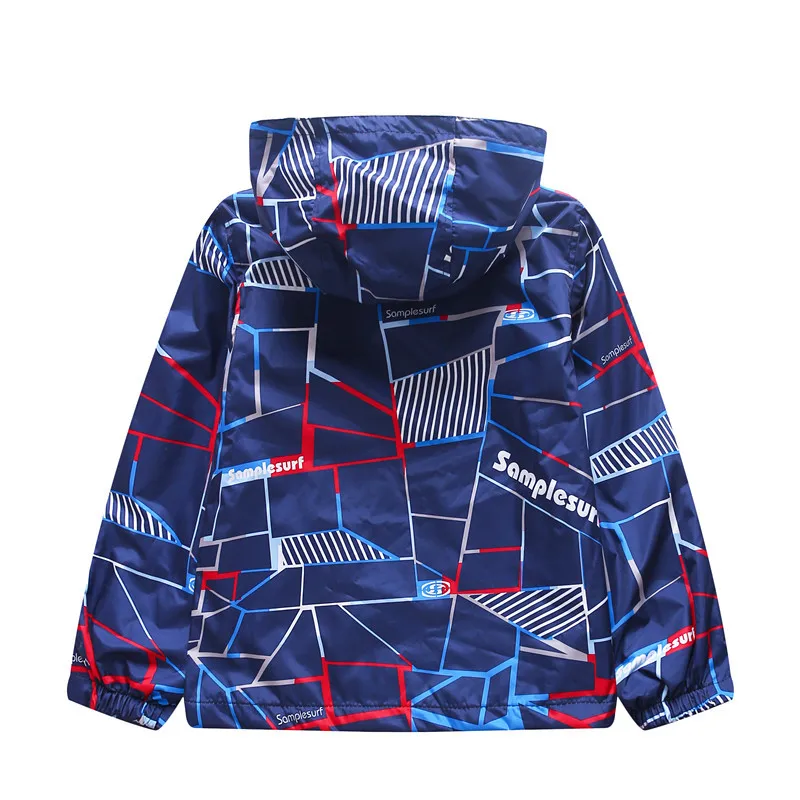 New Boys' Autumn and Winter Plush Coat Hooded Windbreaker Children's Charge Coat Middle Children's Jacket 3-10Y