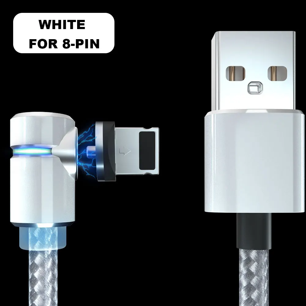 Silver for iphone Vanniso 2 м 2.4A Быстрый Магнитный кабель для iPhone XS X XR 7 Micro USB быстрое зарядное устройство Тип C Магнитный шнур телефонный кабель для samsung A50 - Цвет: Silver for iphone