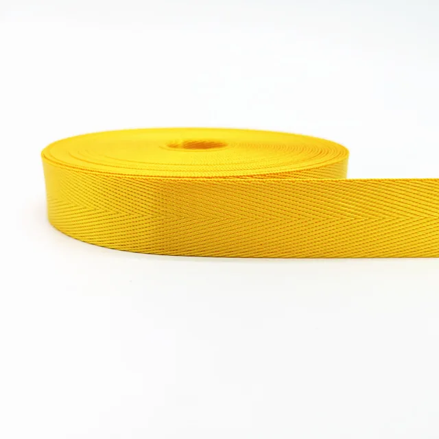 Premium Herringbone Strap: 2 Yards of 38mm Blue, Yellow, and Red Nylon Webbing