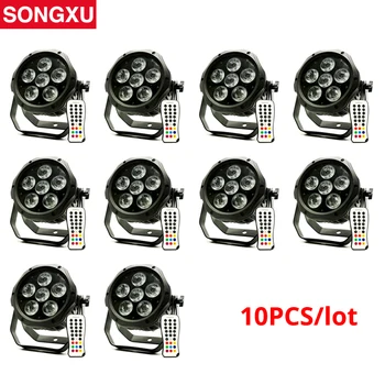 

6x18W Waterproof IP65 High Brightness Battery LED Flat Par Light with Wireless DMX Par Light for Wedding Party 10pcs/SX-G3035A