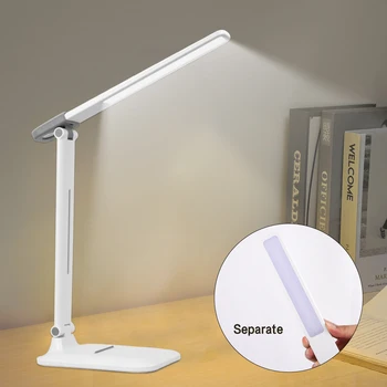 

2in1 Detachable LED Desk Lamp Dimmable Touch Rechargeable USB Learning Eye-protect Table lamp Night Light