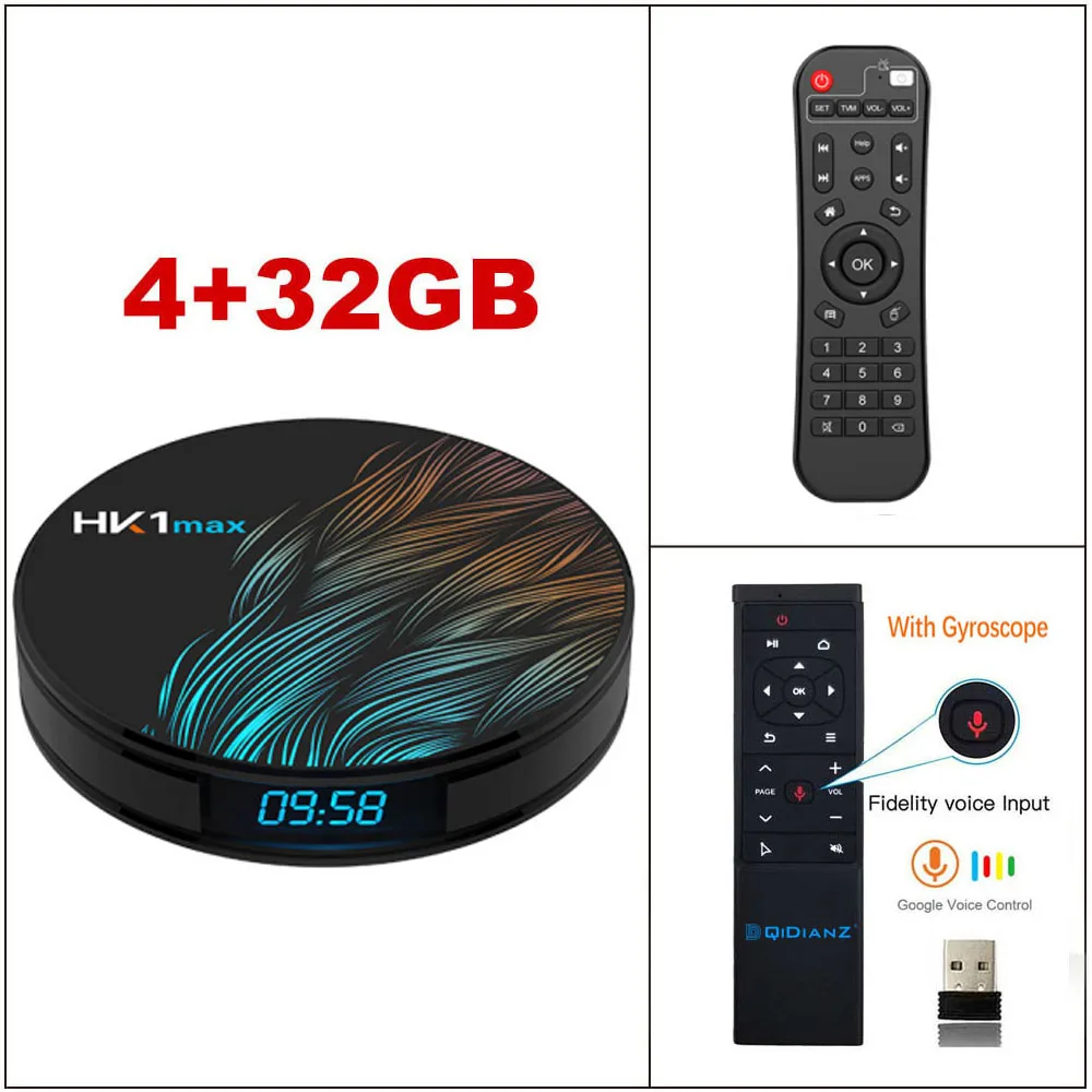 DQiDianZ 5 шт./лот Android 9,0 HK1 MAX Smart tv Box 2,4G/5G Wifi RK3318 Четырехъядерный 4K HD мини ТВ приставка BT 4,0 HK1MAX ТВ приставка - Цвет: 4G32G VOICE CONTROL