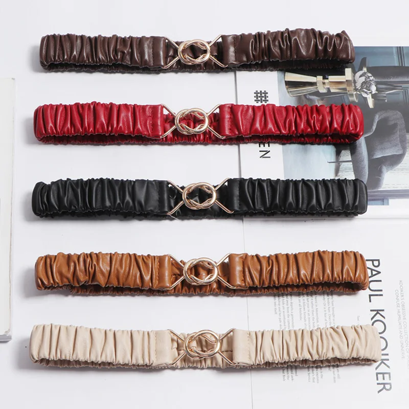 HarleyFashion trendy Streewear женский Универсальный однотонный Многоцветный эластичный пояс из искусственной кожи для блейзера качественные модные ремни