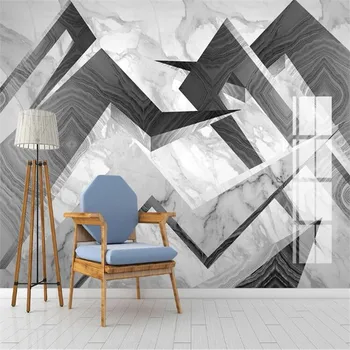 

Large 3D wallpaper mural custom geometric marble modern 3d stereo TV sofa background wallpaper mural