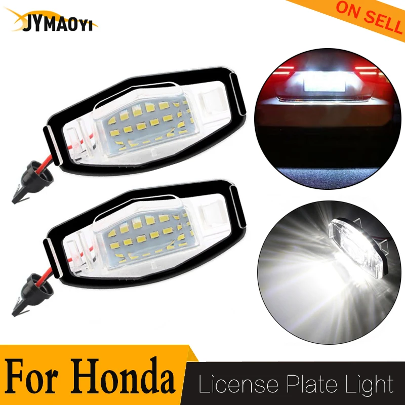 

2 pcs 6000K License Plate Light led car number plate lamp Luces wireless For honda Accord Civic VIII VII4 5D Legend City 4D new