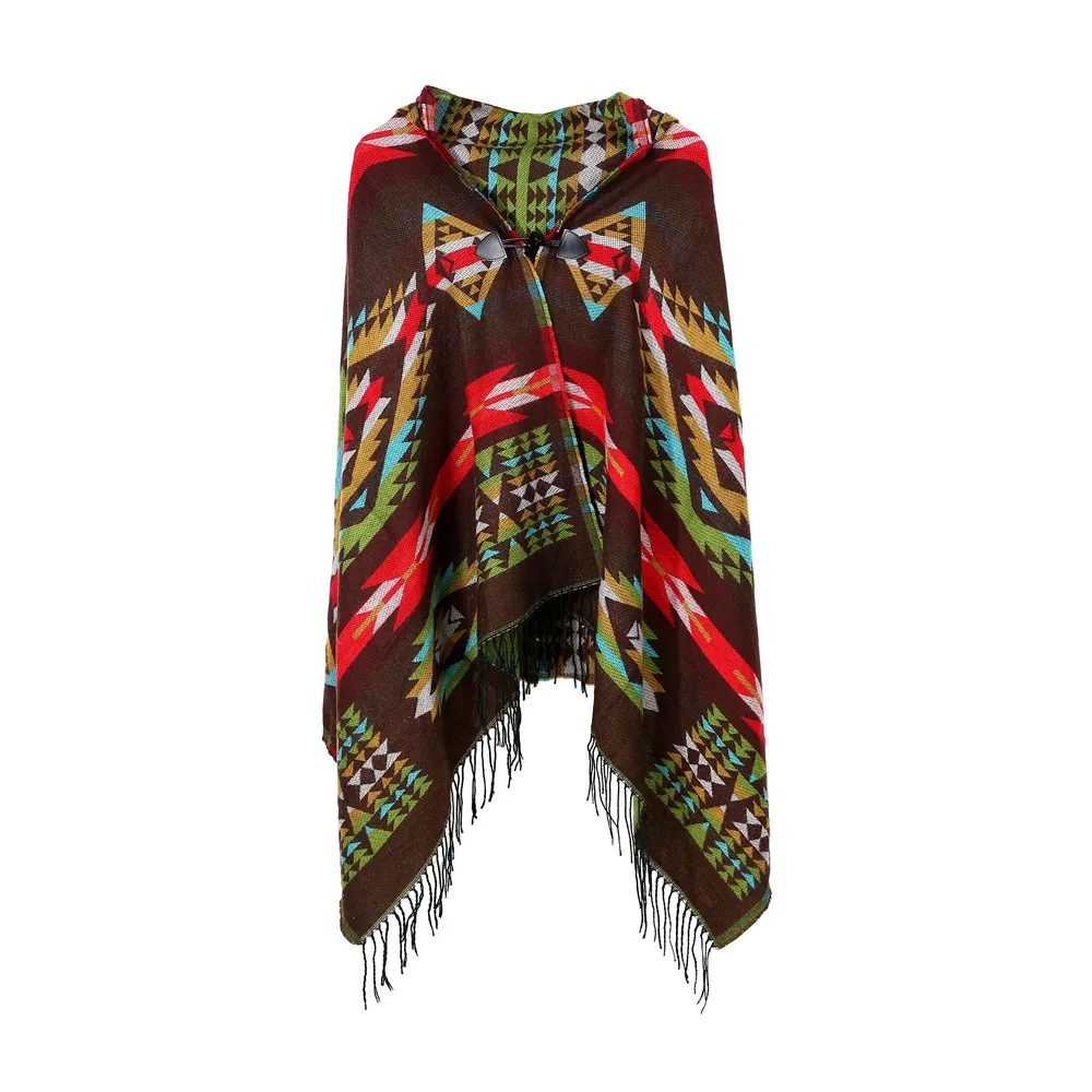 Women Cardigan Winter Knitted Cashmere Poncho Capes Shawl Cardigans Sweater Coat Ladies Casual Women Fashion Sweater New Style