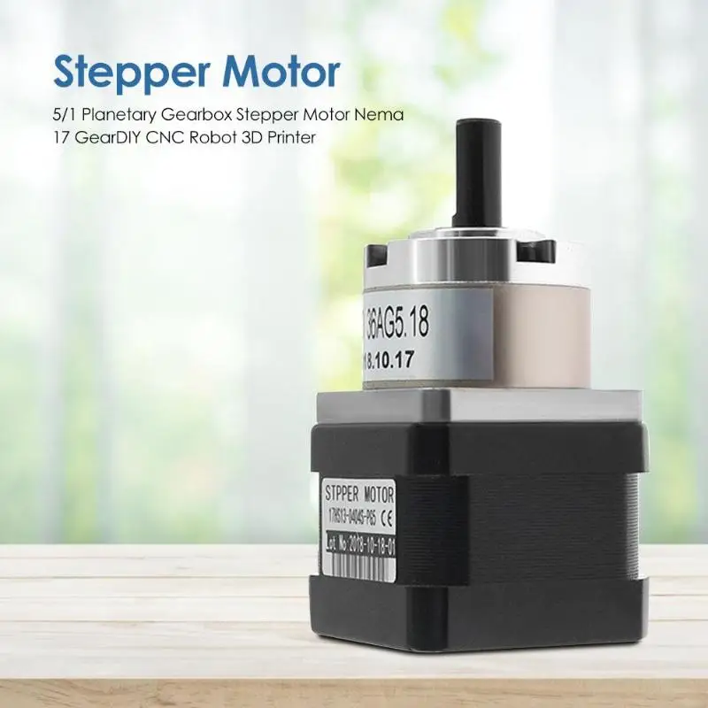 

5/1 Planetary Gearbox Stepper Motor Nema 17 Gear DIY CNC Robot 3D Printer