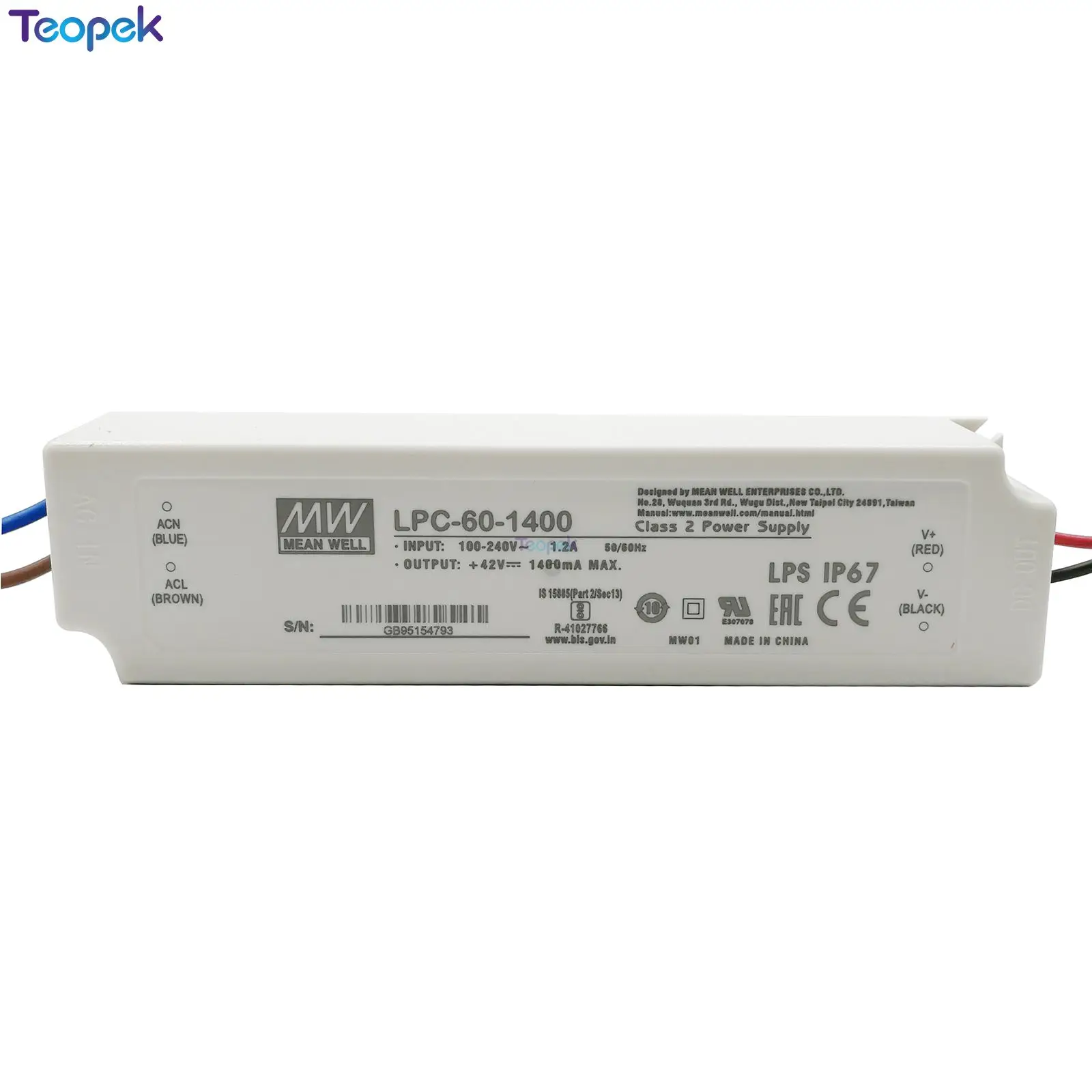 Бренд MEAN WELL представляет LPC-60-1400 HLG-100H-36B HLG-185H-C1400B драйвер Питание для Cree CXB3590 CXA3050 светодиодный