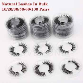 

GIVENONE 3D Mink Lashes In Bulk Makeup Thick Mink Lashes Natural False Eyelashes Wispy Lashes False Lash Round Cases Custom logo