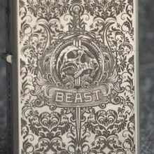 KSLJ 57*38*14 мм 65,9 г зверь древней египетской культуры титановый сплав пять Сторон лазерная гравировка Керосин Зажигалка