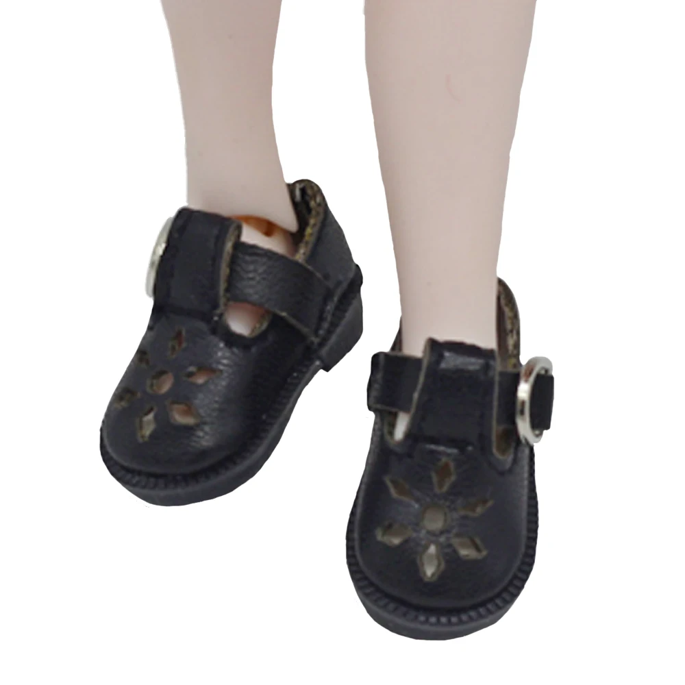 3.2*1.6cm 1/8 Mini Leather Dolls Shoes For 1/6 Blyth Azone BJD Casual Shoes Accessories doll shoes doll accessories
