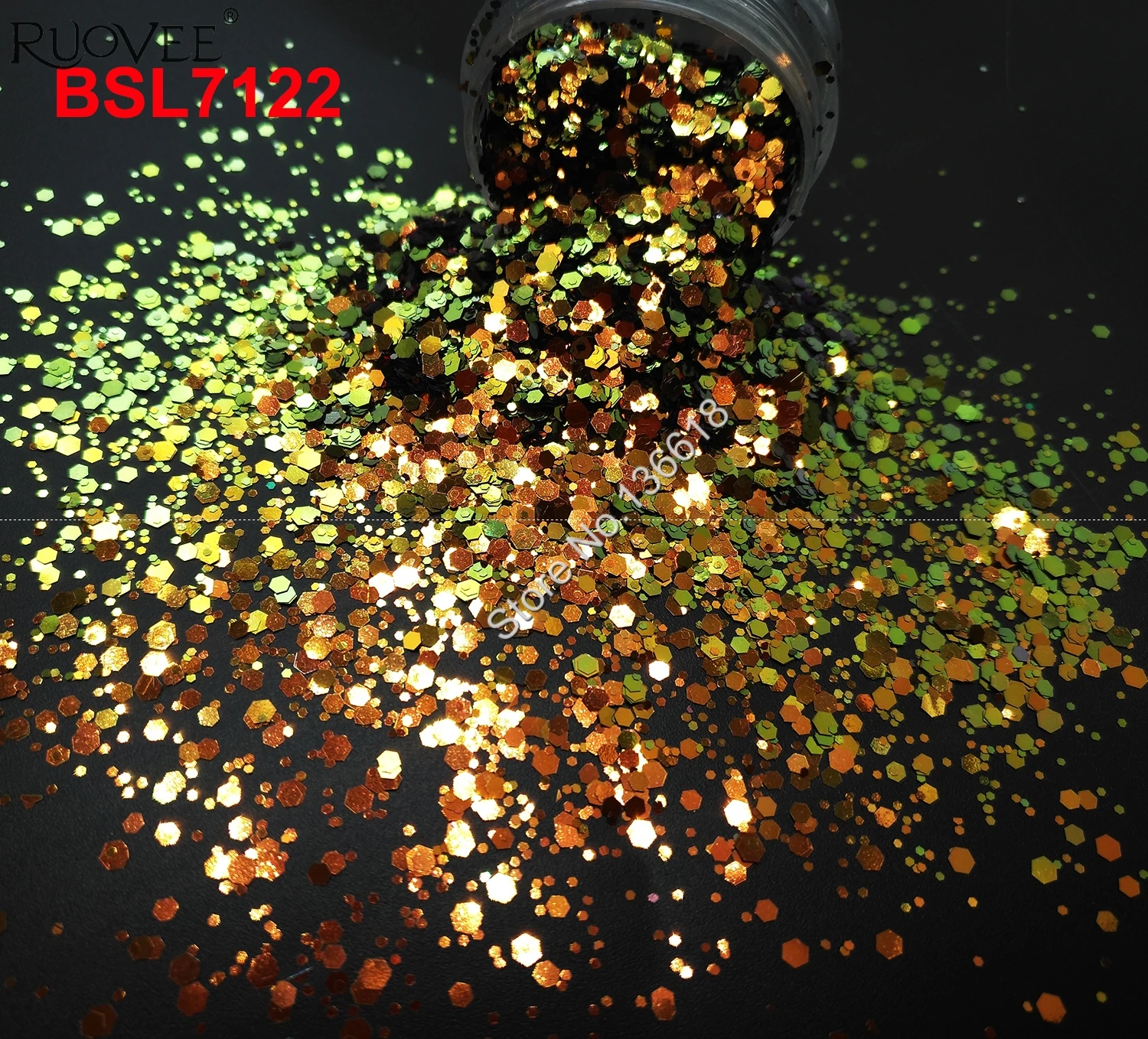 BSL7122-Chameleon блестки смешанные металлические блеск Шестигранная форма дизайн ногтей для ремесла украшения макияж Facepainting DIY аксессуары