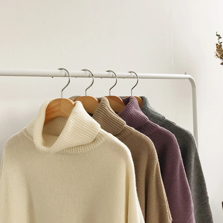 Новые осенние зимние женские вязаные свитера, пуловеры, водолазка с длинным рукавом, Одноцветный тонкий эластичный женский свитер