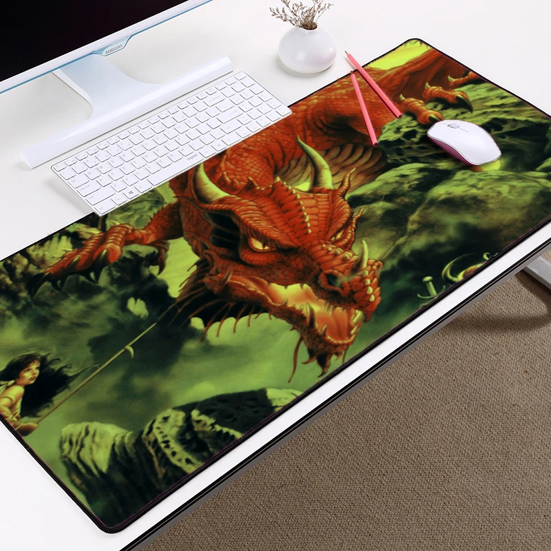 Большой Размеры Творческий красивый дракон король игр Мышь pad огромный Дракон