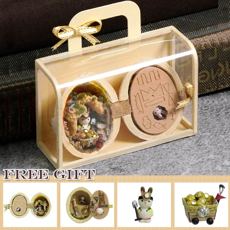R04 DIY миниатюрная мебель для кукольного дома деревянные Miniaturas Кукольный дом коробка театральные игрушки для детей подарки на день рождения Каса семя мир R4 - Цвет: R04