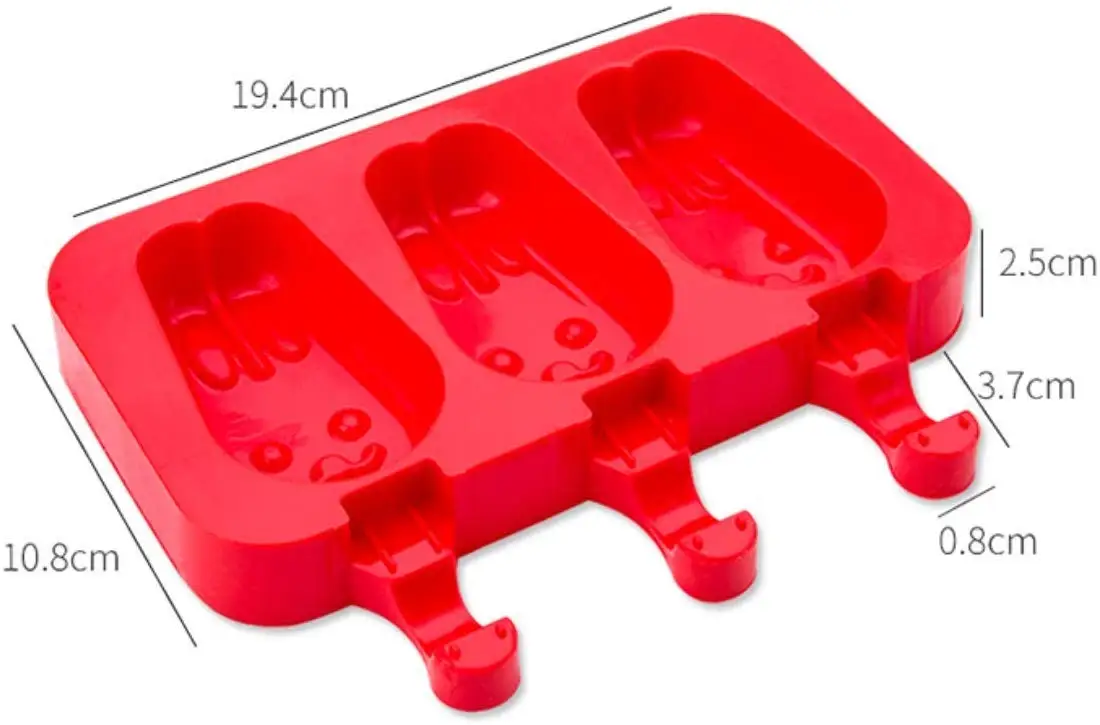 2pcs 3cavities cute rabbit silicone ice POP mold ice cream bar mold DIY ice cream silicone jelly chocolate candy soap mold