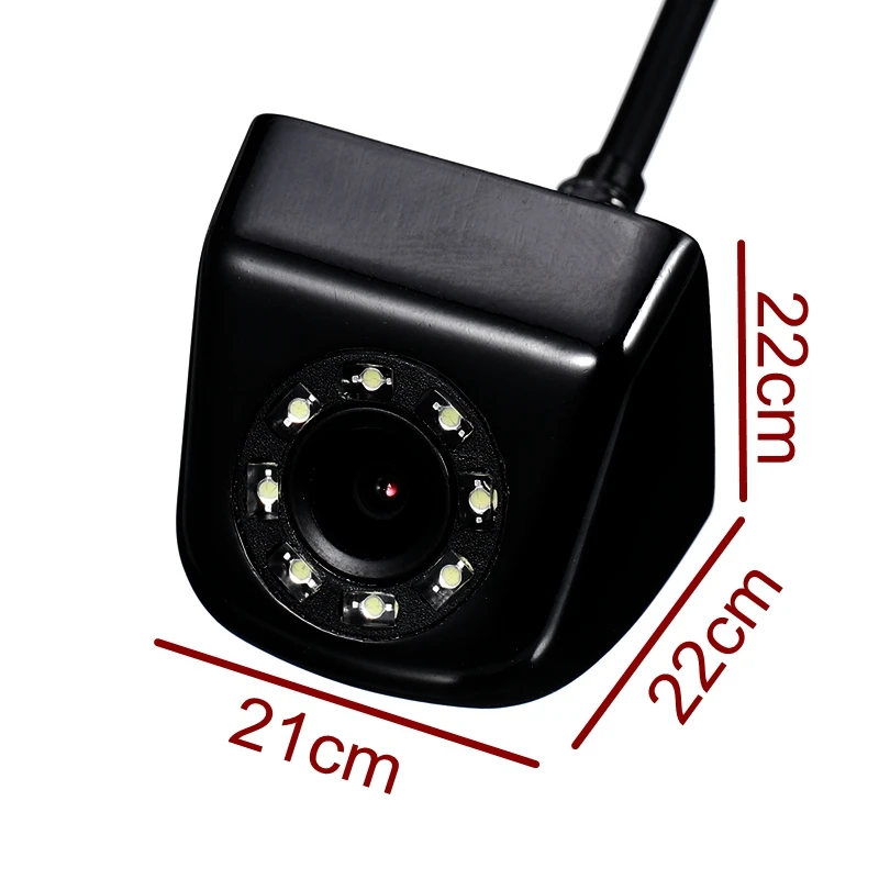 Автомобильная резервная камера 12V 8LED 170 градусов Рыбий глаз объектив звездный свет; ночное зрение автомобиля заднего/Переднего Вида камеры низкий свет 5 м Видимый