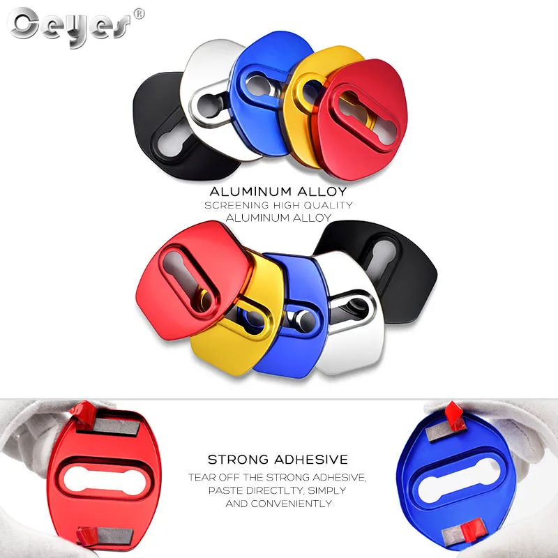 Car Door Lock Covers 4pcs For Toyota Chr Daihatsu Mazda Honda Mugen Lexus