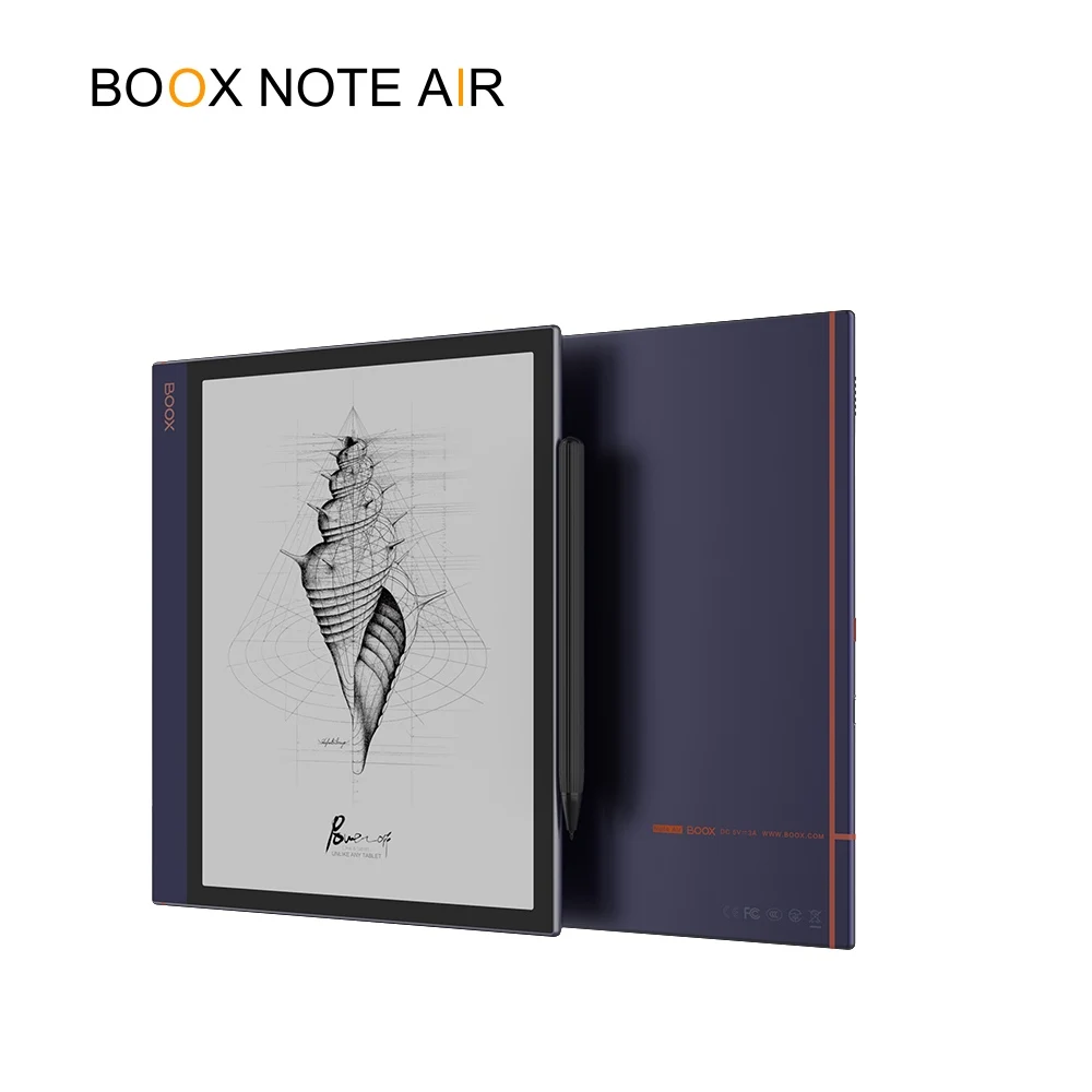 Boox nota ar o mais fino 10.3 tablet tablet e tablet de tinta com a luz frontal vem atualizado octa-core cpu android 10 os teclado e-reader