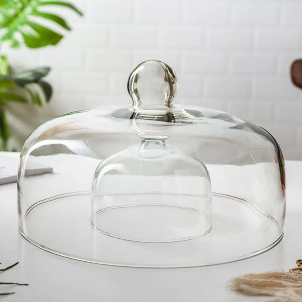 Practical Food Dust Cover Insect-Proof Dish Cover Transparent Food Tent Cake Glass Lid Table Decoration Dessert Dust