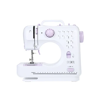 

Mini 12 Stitches Sewing Machine Household Multifunctional Double Thread And Speed Free-Arm Crafting Mending Machine with Pedal
