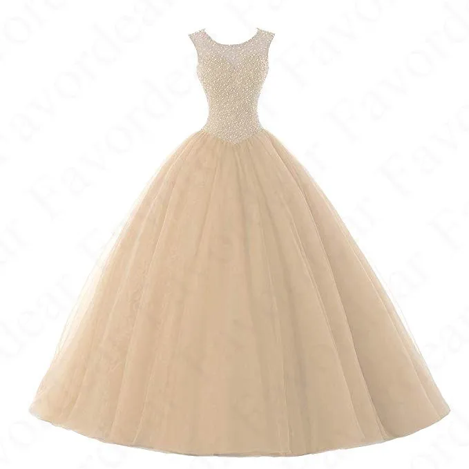 Favordear Vestido De 15 Anos бордовое, лавандовое, blushбирюзовое платье с бисером бальное платье милое 15 нарядное платье с открытой спиной - Цвет: BLF-5-champagne