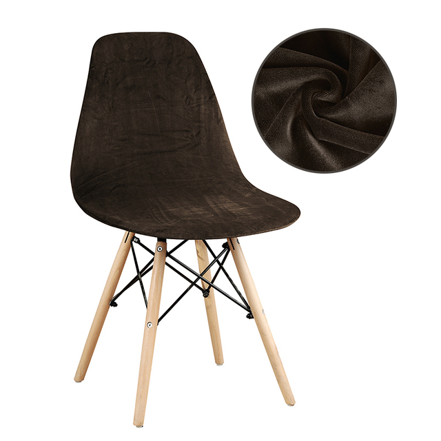 Pcs Velvet fabric Bar Chair Cover Washable Removable Seat Cover Armless Shell Chair Covers for Banquet Home Hotel
