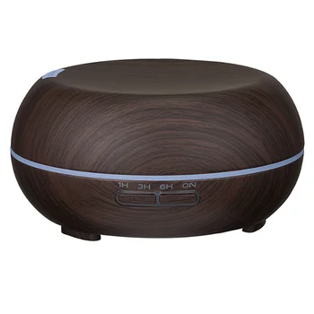 

500Ml Aromatherapy Essential Oil Diffuser Wood Grain Ultrasonic Cool Mist Diffusers with 7 Color LED Lights Waterless Auto