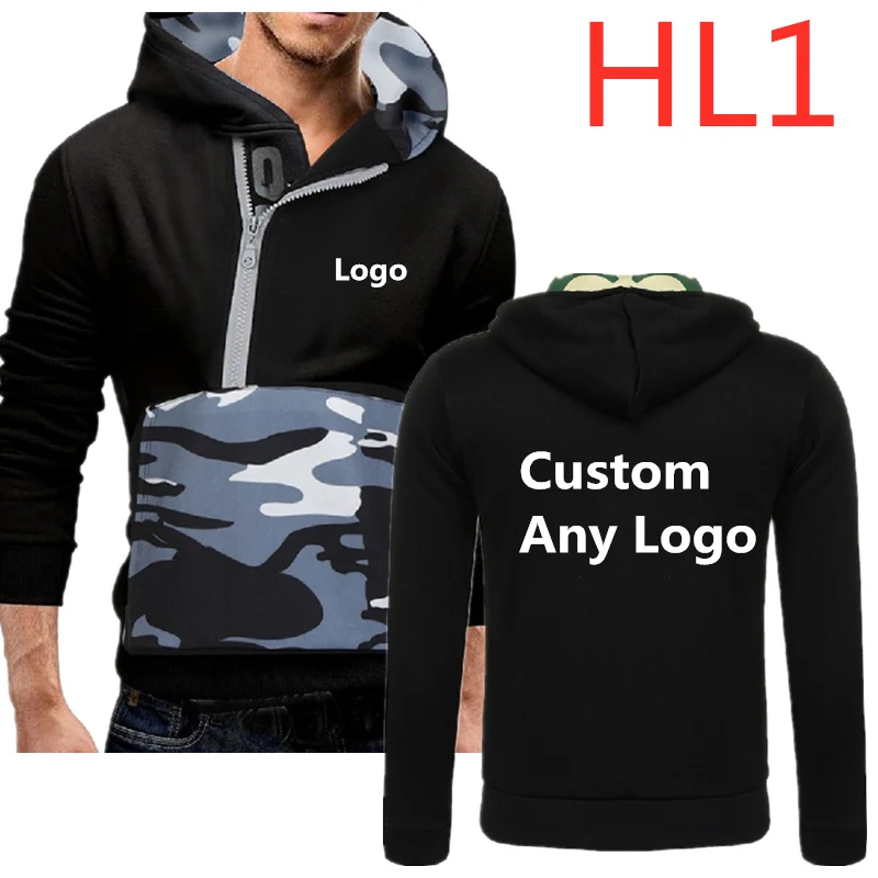 HL1 мужской свитер толстовки Модные Удобные повседневные Лоскутные спортивный костюм осень зима с капюшоном хип хоп теплый пуловер - Цвет: Dark gray