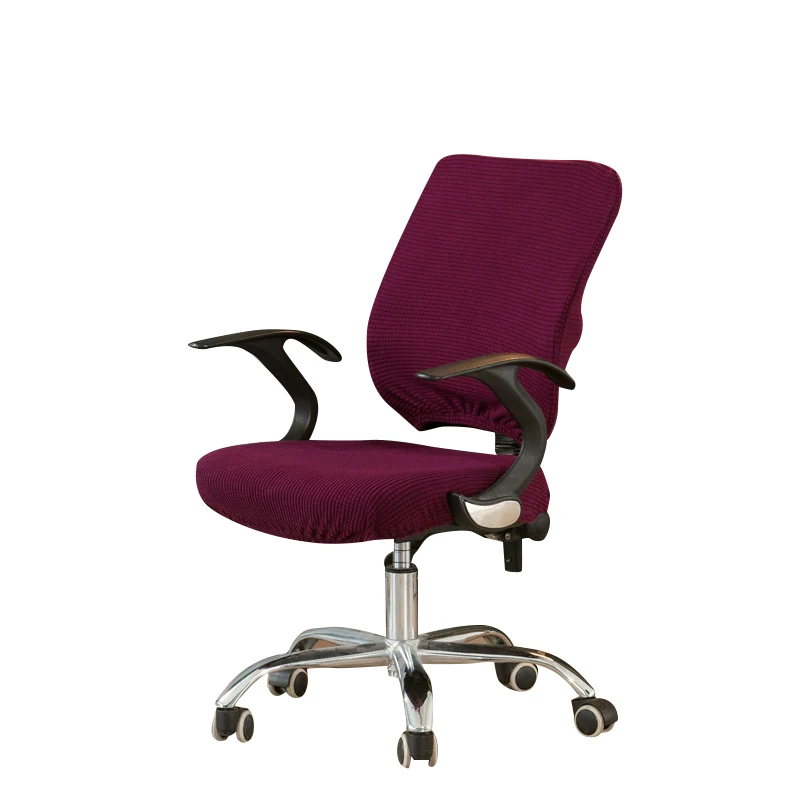 

Silver velvet split Office Computer Chair Cover Armchair Back Seat Cover Stretch Rotating Lift Seat Case Cover Without Chair