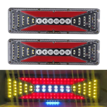 

2xTruck LED Tail Light 24V Warning Rear Lamp Boat Trailer Stop Reverse Safety Indicator Lights for Trailer Truck Car taillights
