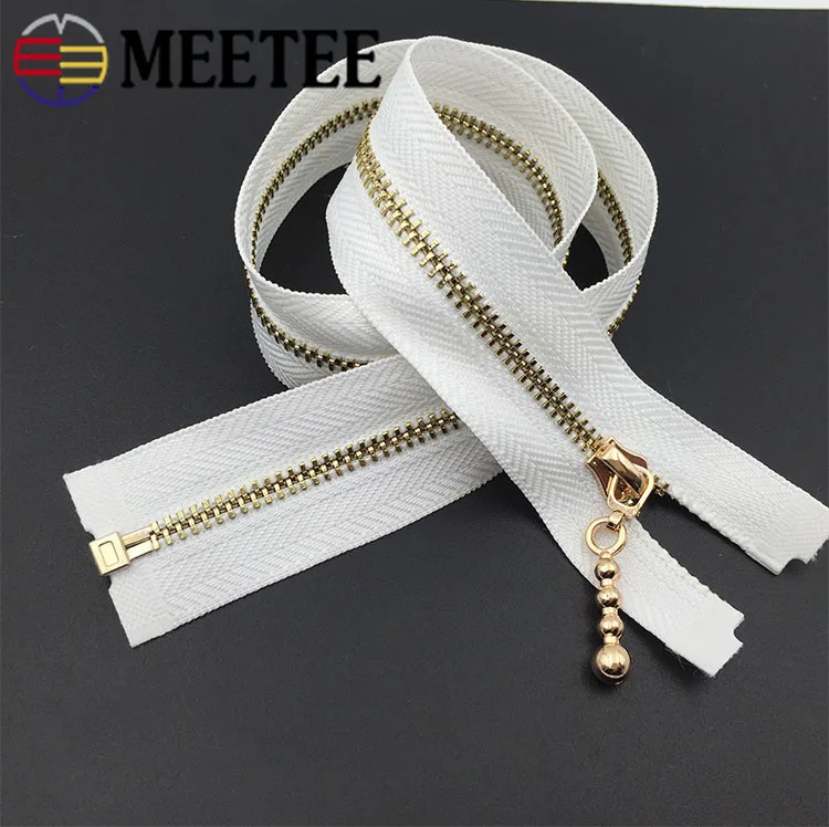 1 шт. Meetee 60 см 3# Металлические молнии Open-End Автоматическая застежка-молния DIY сумки кошелек Декор одежды молния Швейные аксессуары