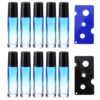 

12pcs Gradient Glasses Bottles Practical Portable Roller Holder for Home Outdoor Travel