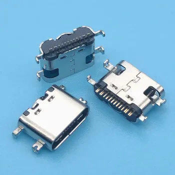 

50Pcs/Lot Micro Usb Jack 3.1 Type-C 16Pin Sink 0.8Mm Smd 90-Degree Female Connector For Mobile Phone Charging Port Socket