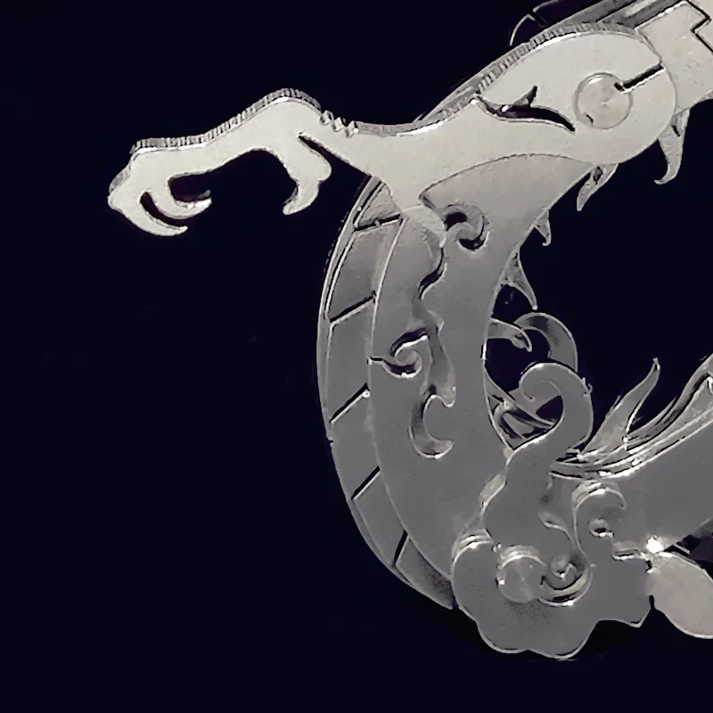 Microworld 3D Metal Puzzle Chinese Zodiac Dragon Model Kits DIY Laser Cut Assemble Jigsaw Toys Birthday Gifts For Adult Teen Kid 6