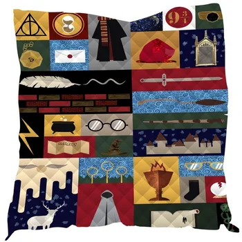 

Anime Magic Pattern Printed Home Sofa Cover Quilt Queen King For Bed Soft Travel Hotel Warm Blanket Cotton Quilt Dropshipping