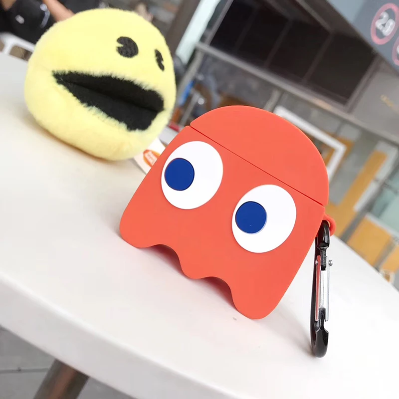 Горячие милые Pac-Man Lover Подарок 3D Мягкие силиконовые Bluetooth беспроводные наушники крышка для Apple AirPods 1 2 Коробка гарнитура coque чехол Капа