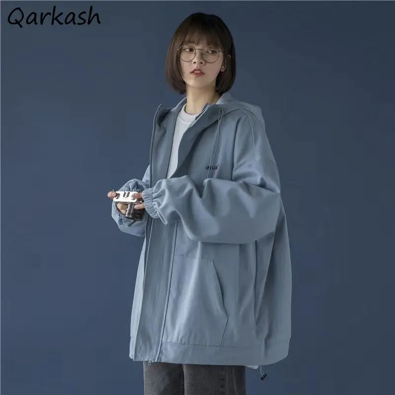 

Jackets Women Retro Japanese Style Female Student Spring Baggy Popular Minimalist Letter Chic All-match Harajuku Mujer De Moda