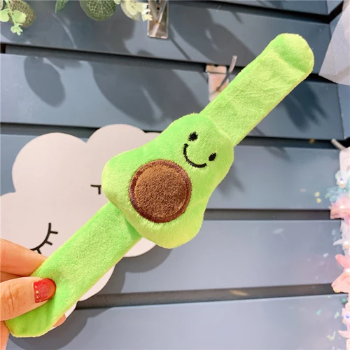 Avocado Новая мода для женщин и девочек, мультяшная синтетическая повязка для волос, булочка, Пончик, повязка на голову, стильная оплетка, держатель, фруктовая плюшевая повязка для волос, повязка для волос, аксессуары для волос - Цвет: Avocado