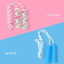 Corde à sauter en plastique pour enfants, jouet de dessin animé pour débutant, longueur réglable, pour garçons et filles du primaire et du secondaire