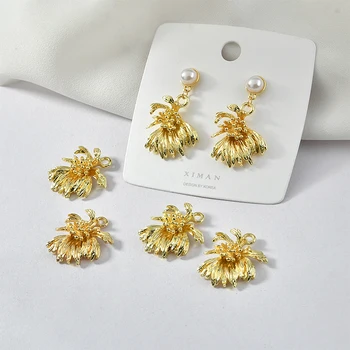 

Alloy Chrysanthemum Daisy Earrings Necklace Bracelet Pendant Parts DIY Ornament Material 6pcs