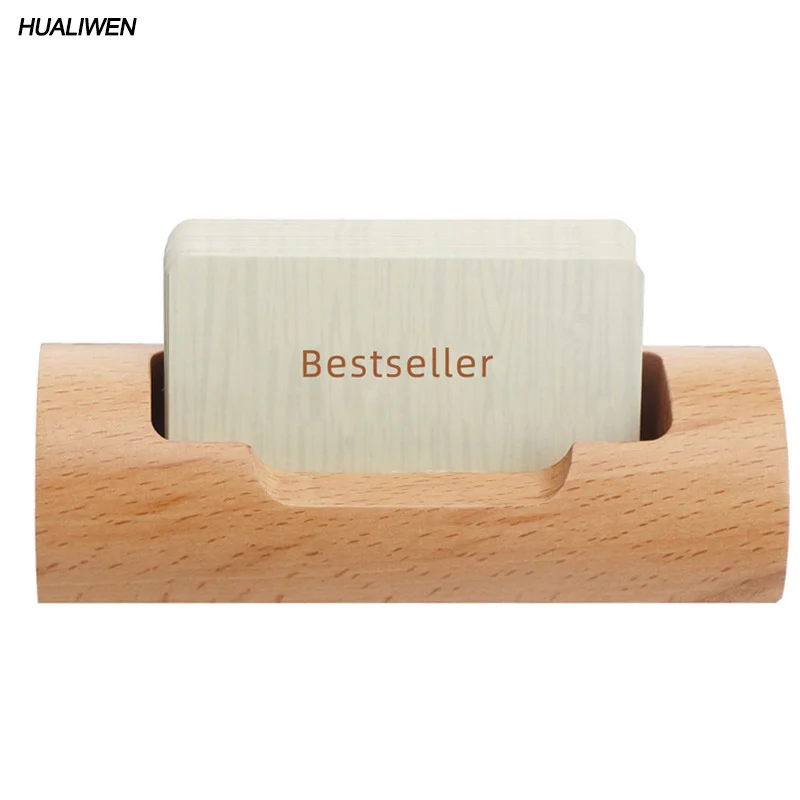 Wooden Creative Business Card Case Can Be Customized Desktop Placement Decorative Business Card Holder Office Supplies