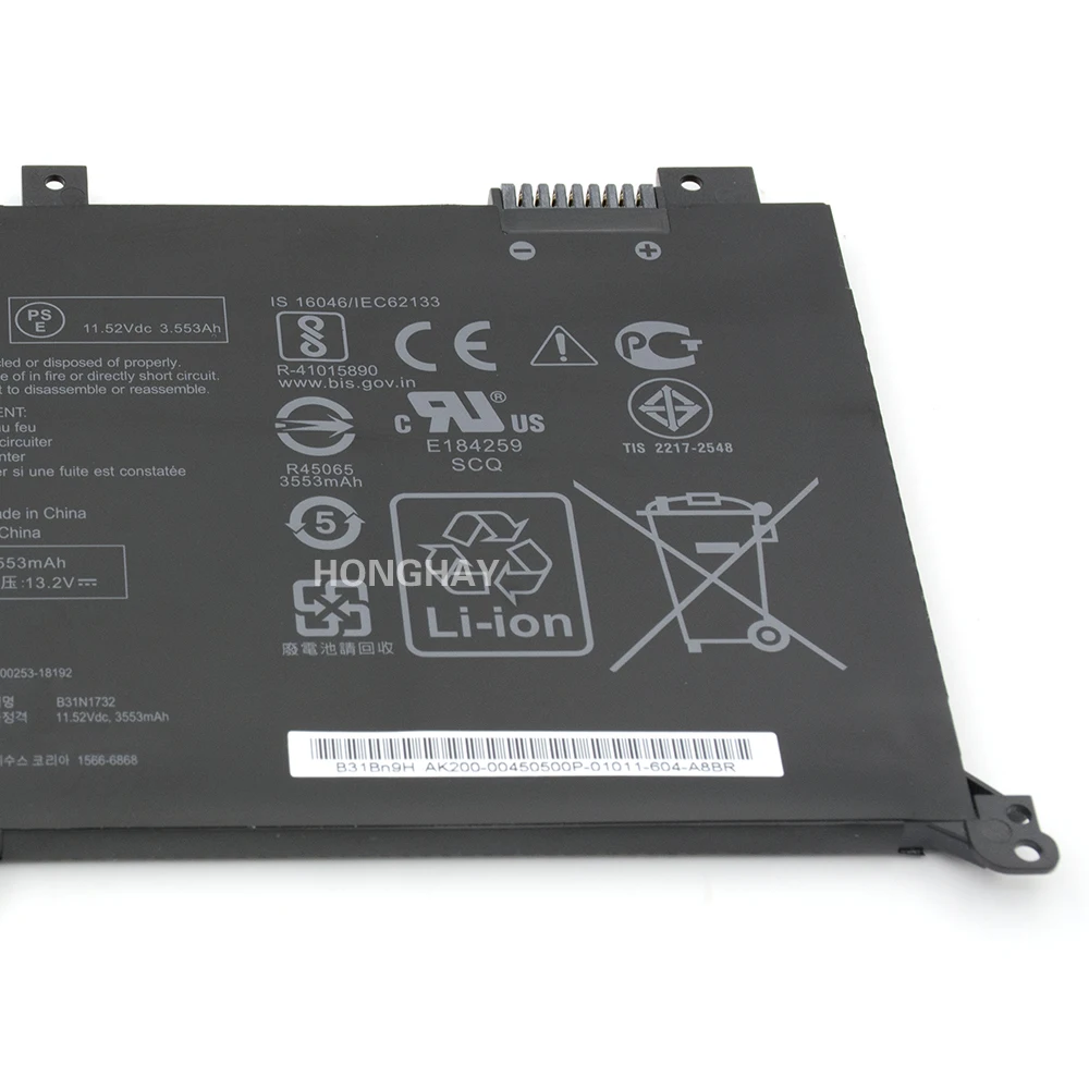 Honghay-bateria para Laptop B31n1732 para Asus Vivobook X430ua X430uf X430un X430fa X430fn X571g X571lh X571gt - Imagem 4