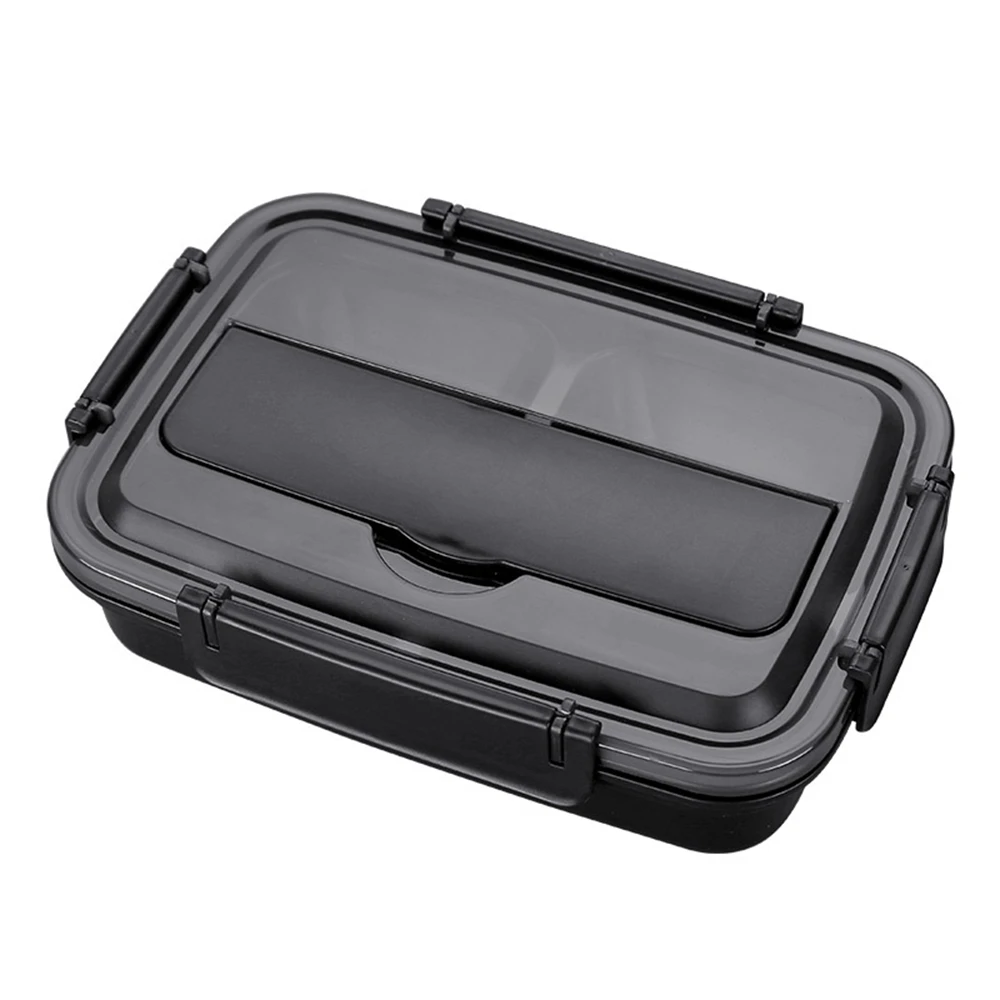 Контейнер для обедов из нержавеющей стали, коробка для закусок Bento, Студенческая изоляция для взрослых, герметичный контейнер для хранения еды с палочками для еды, ложка