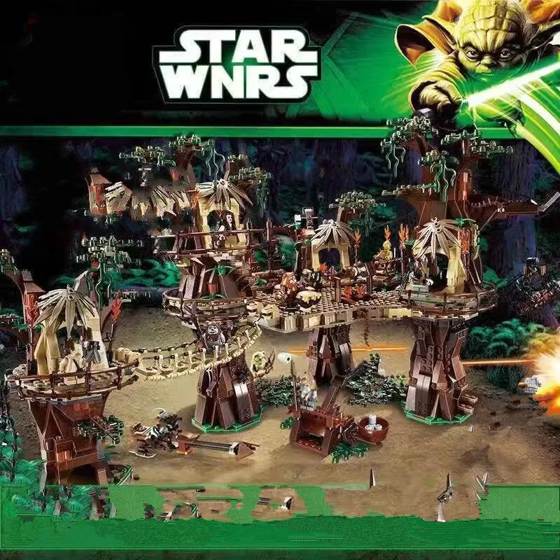 

the star wars EWOK Village compatible legoinglys starwars 05047 set 1990pcs Building Blocks toys Treetop home kids Bricks toy