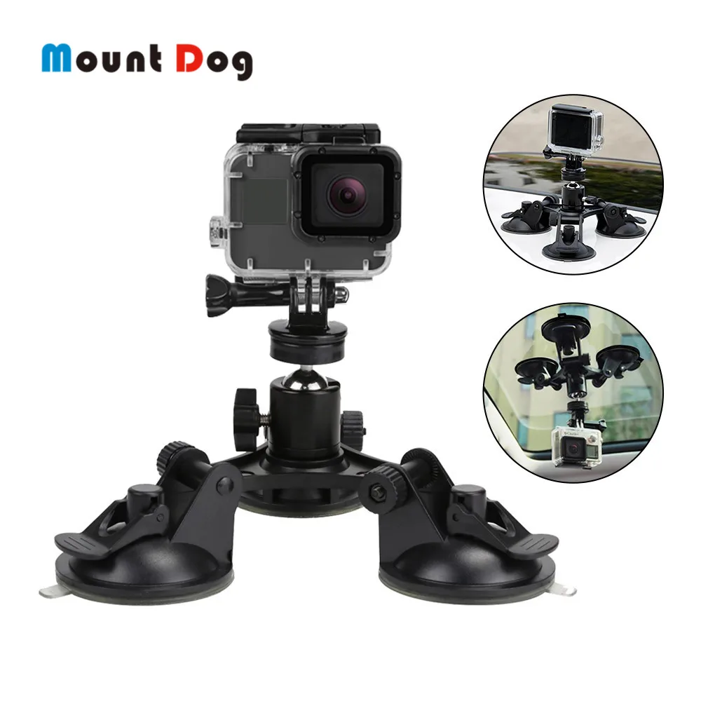 

MountDog Car Window Suction Cup for GoPro Hero 7 5 6 4 Black Accessories Car Mount For Eken H9r Yi 4K Sjcam Sj4000 Session